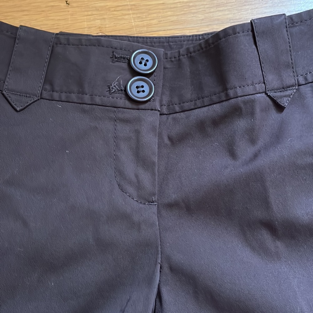 Ann Taylor Loft brown petite capris - Picture 2 of 6